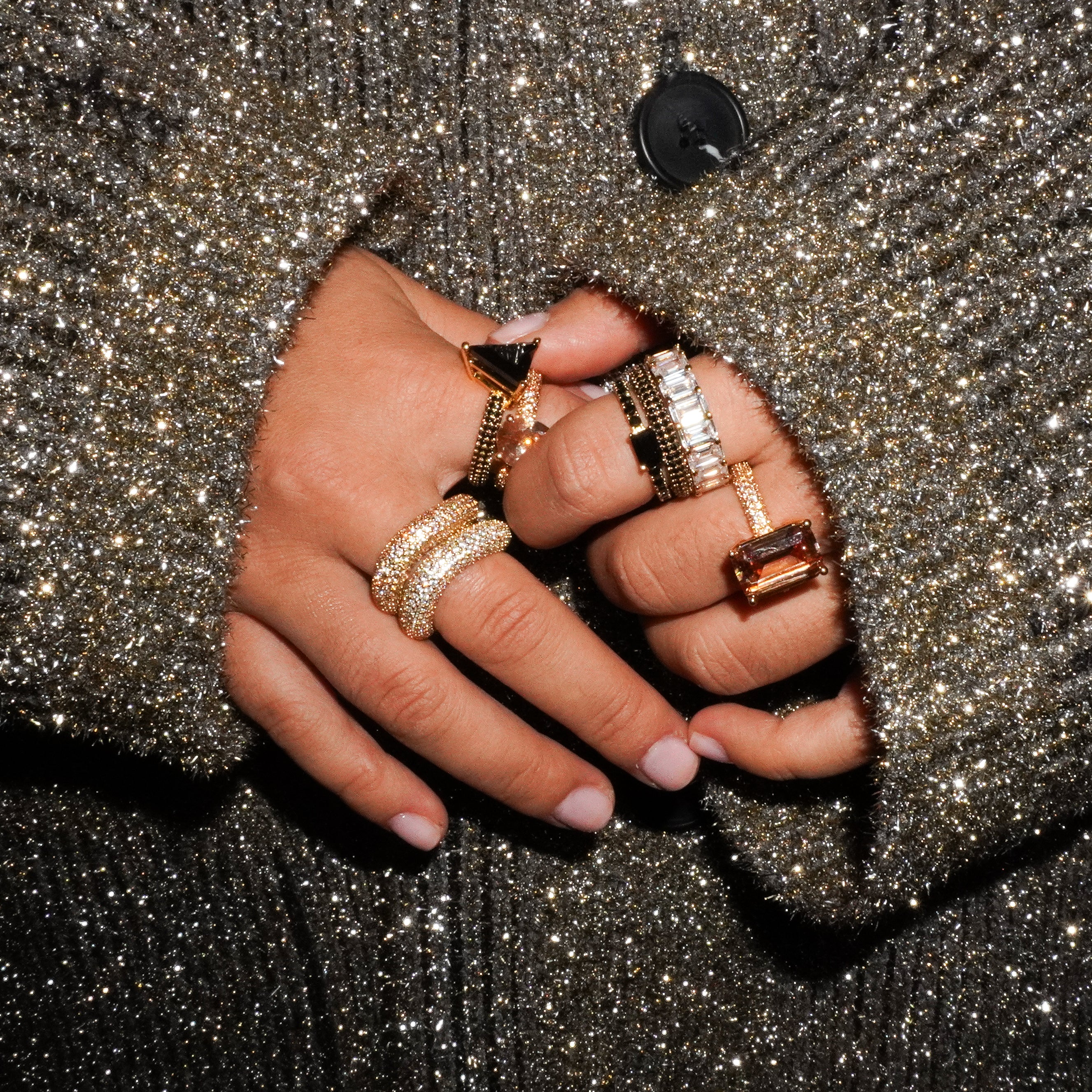 Chunky ring white gold