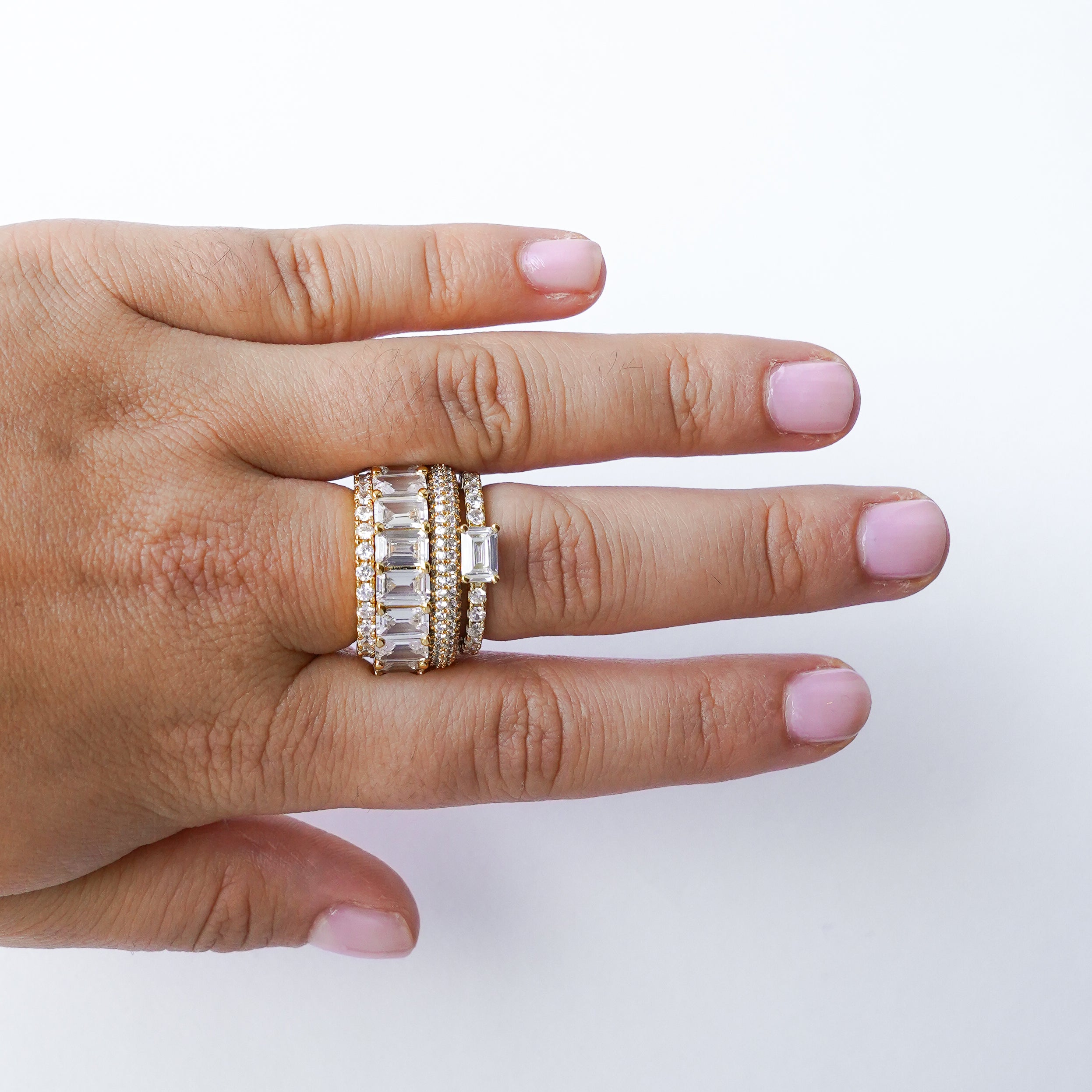 Chunky ring white gold