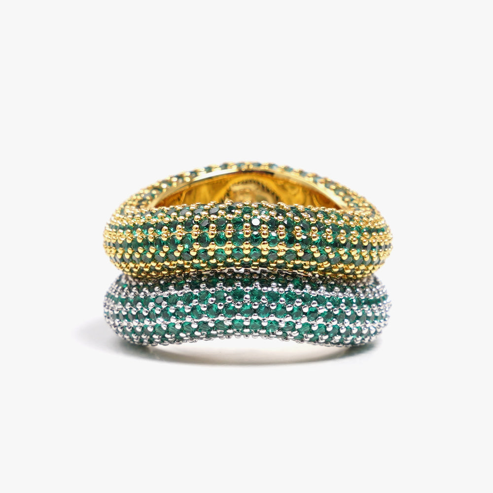 Beyond ring green silver