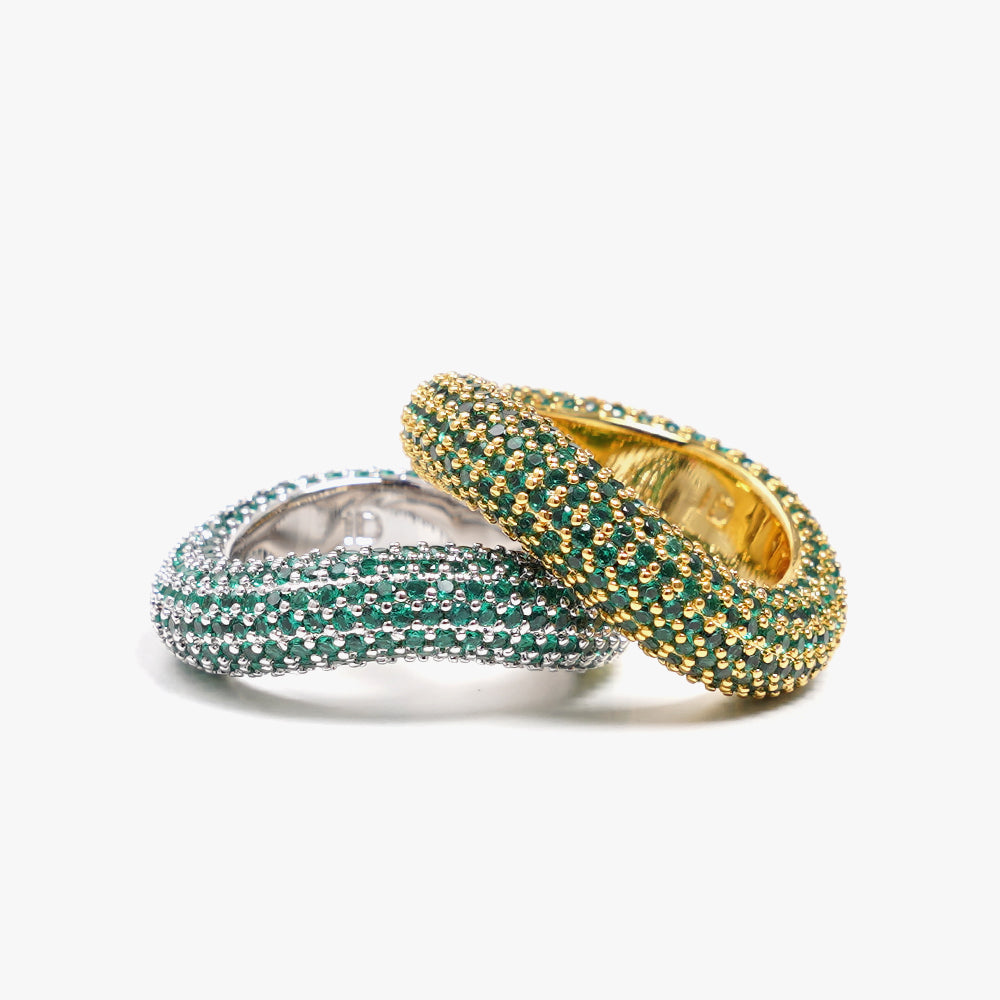 Beyond ring green silver
