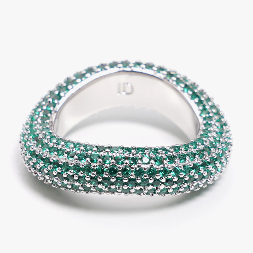Beyond ring green silver