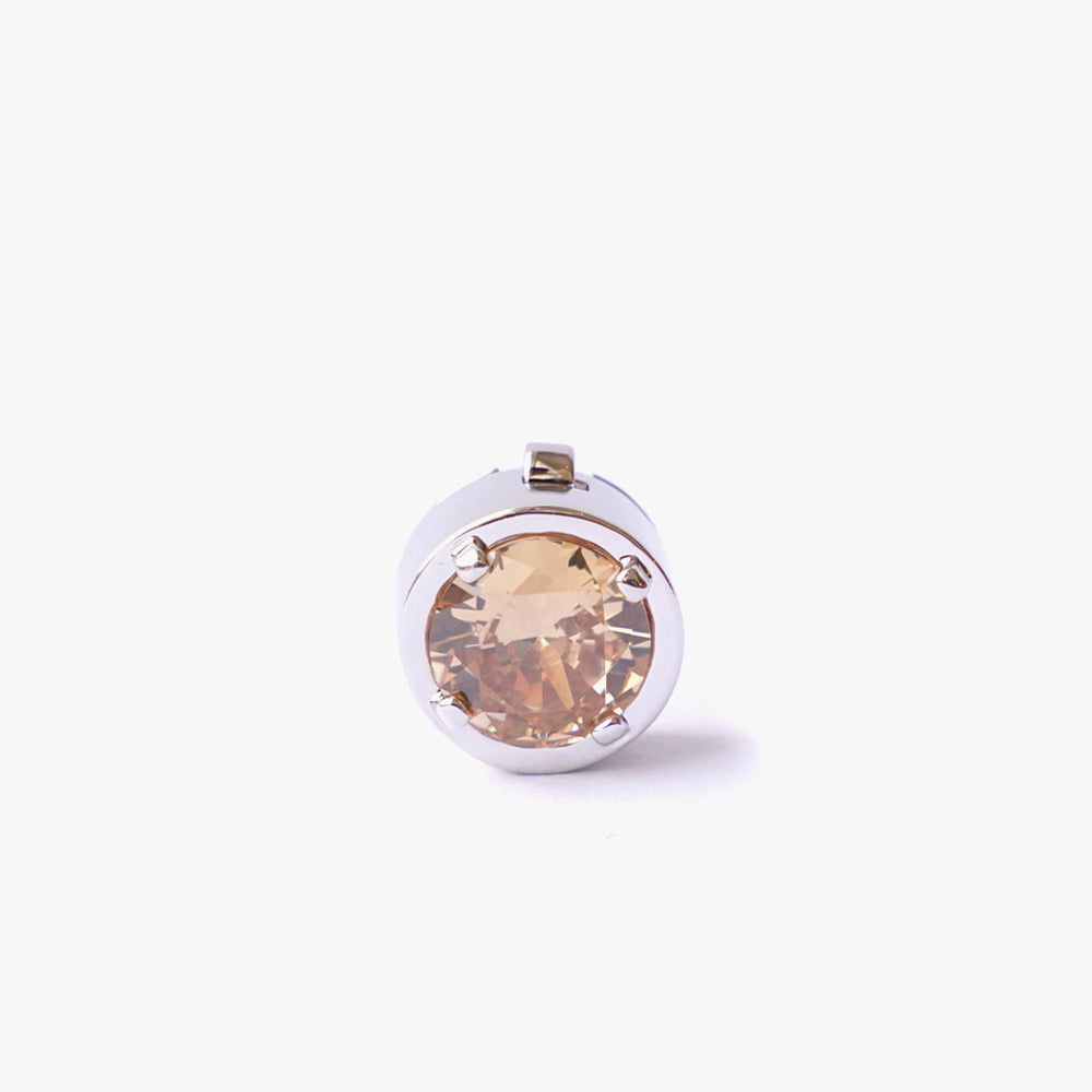 Mega circle button cover beige silver