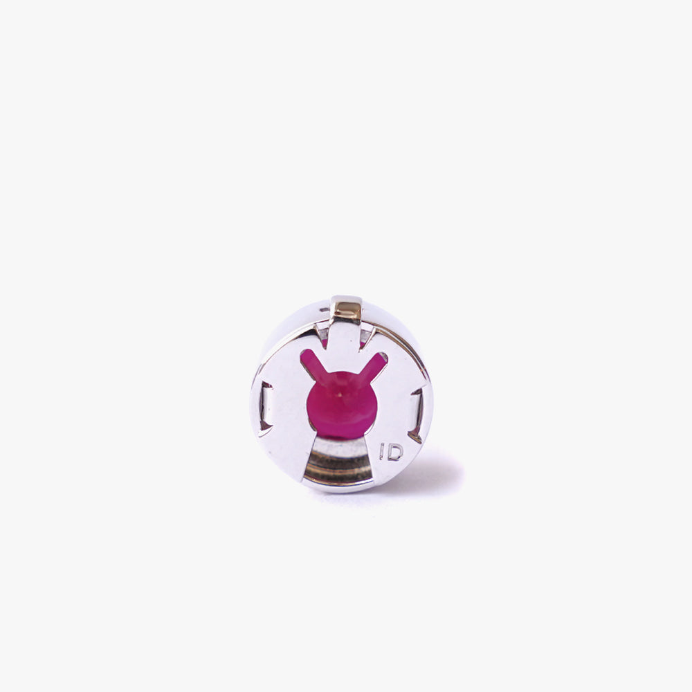 Mega circle button cover pink silver
