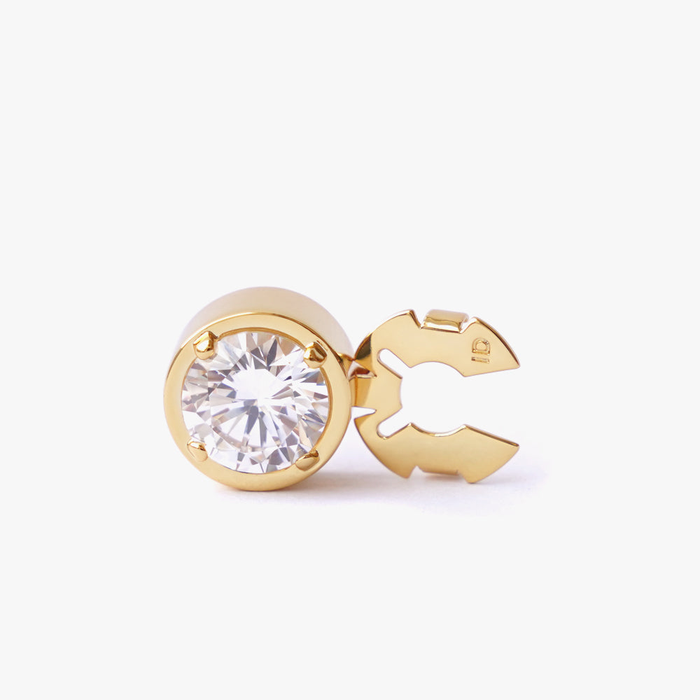 Mega circle button cover white gold