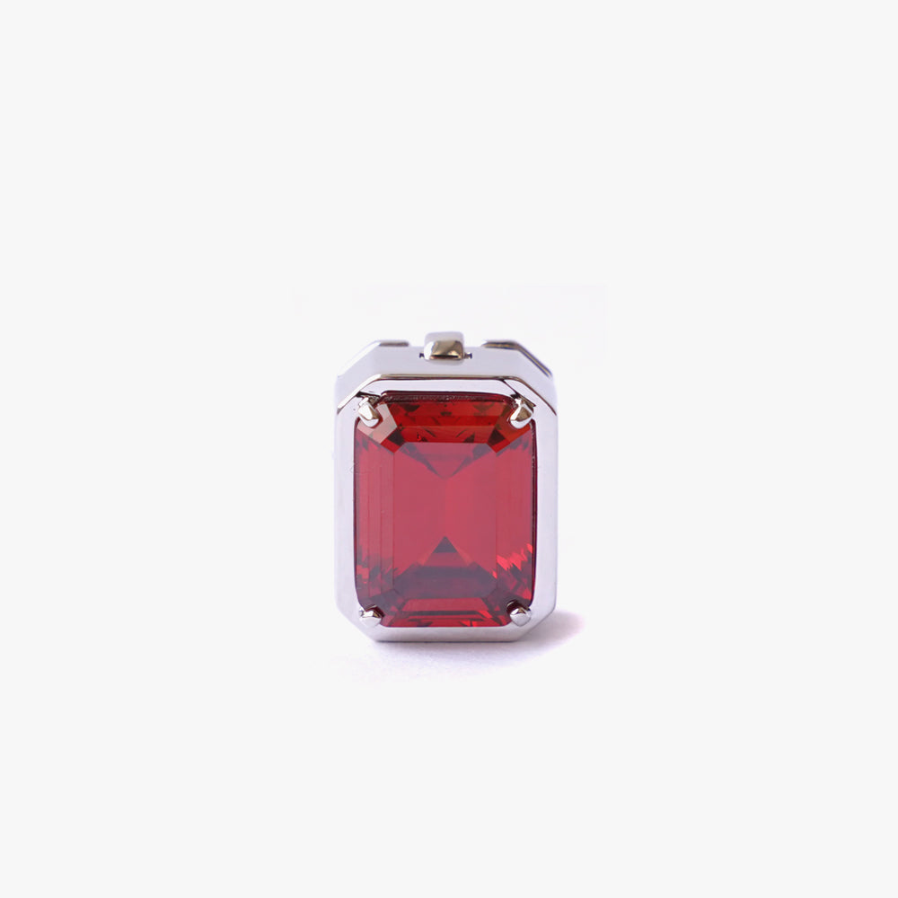 Mega rectangle button cover orange silver
