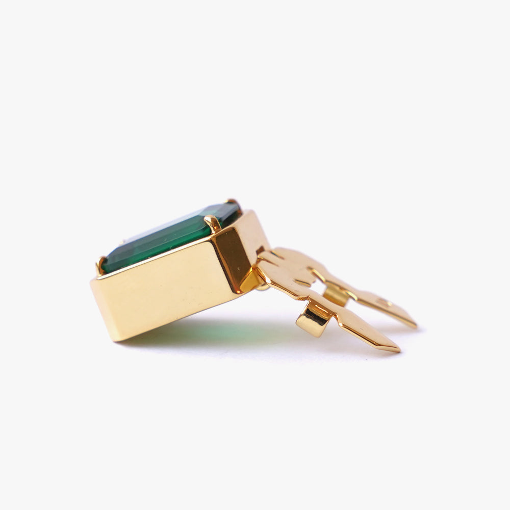 Mega rectangle button cover green gold