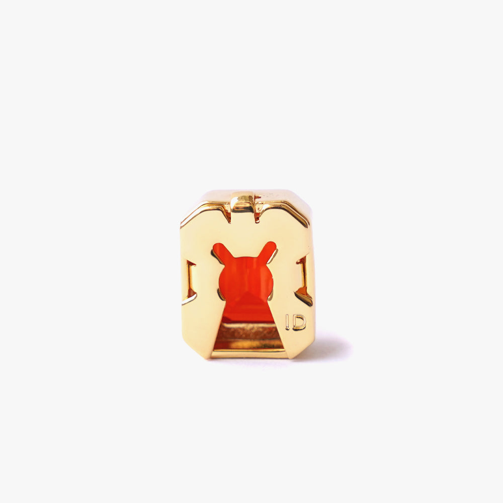 Mega rectangle button cover orange gold