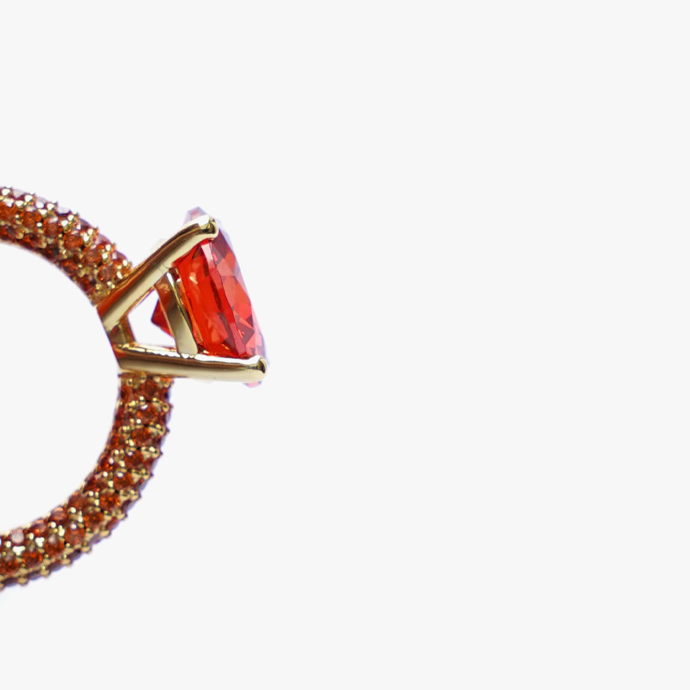 Mega circle ring orange gold