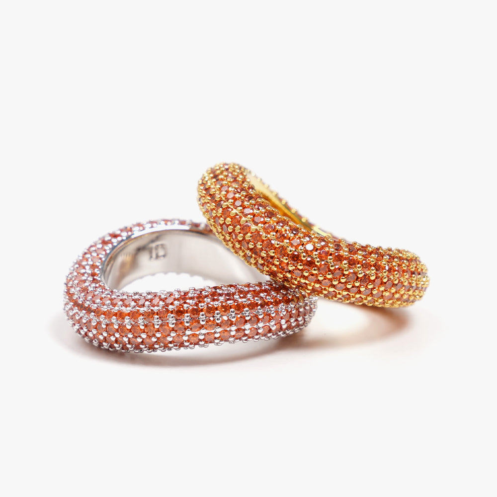 Beyond ring orange silver