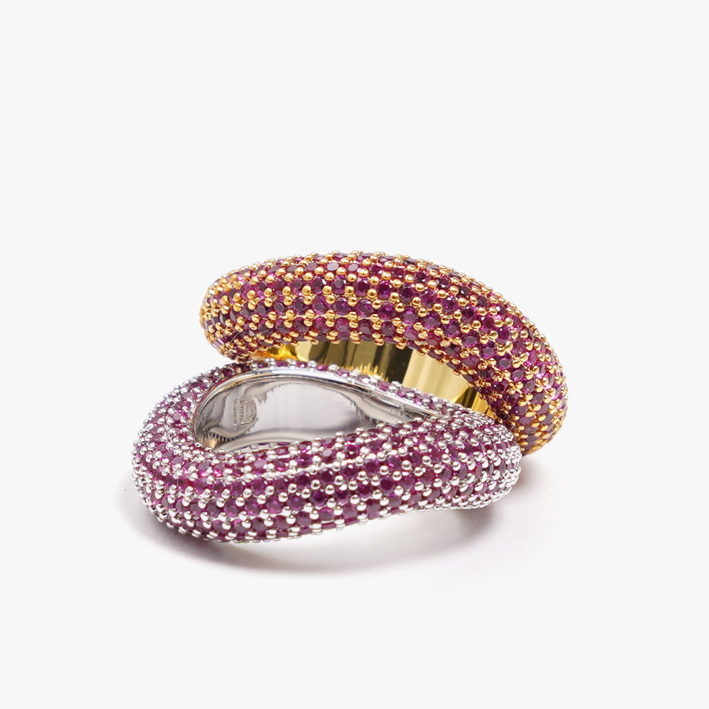 Beyond ring pink silver