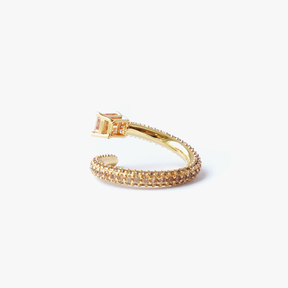 Twist ring beige gold