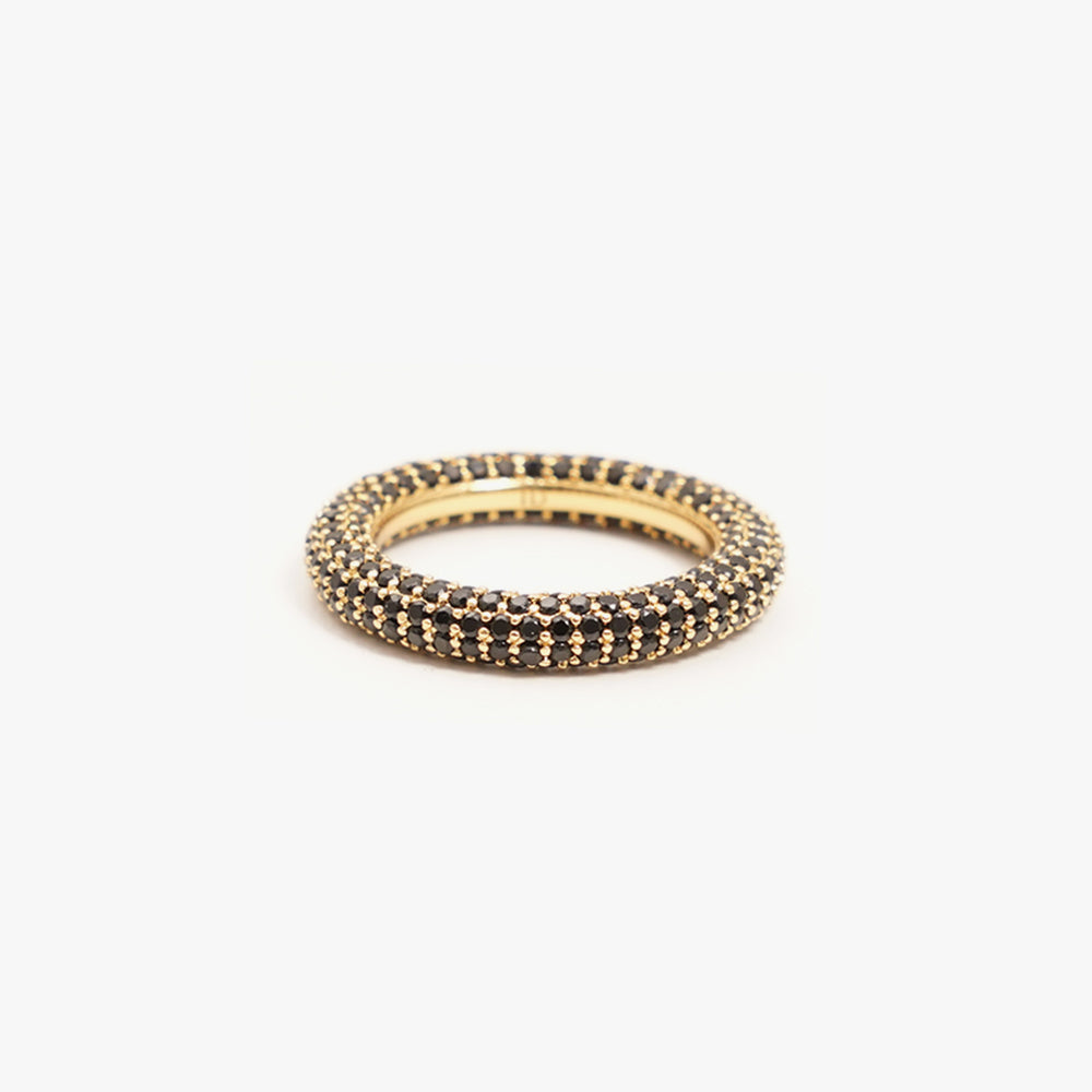 Colorful ring black gold