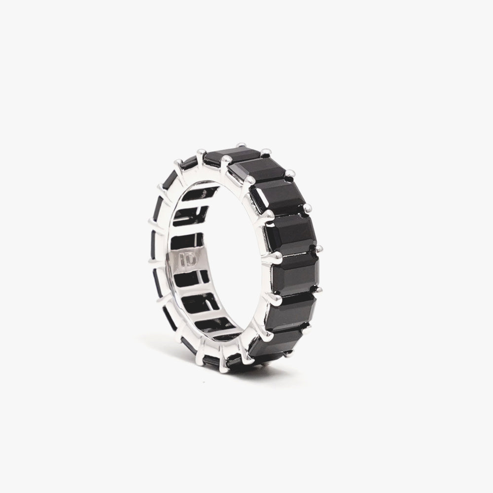 Chunky ring black silver