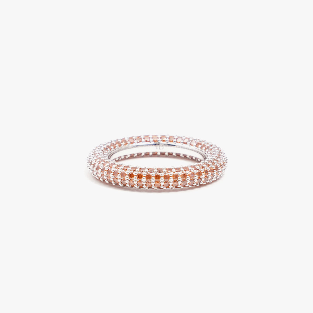 Colorful ring orange silver