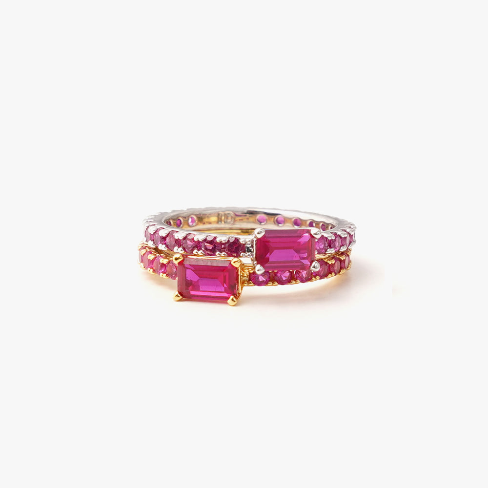 Ultra slim ring pink silver