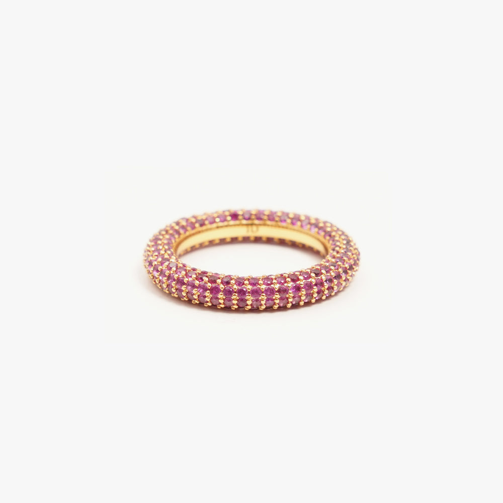 Colorful ring pink gold