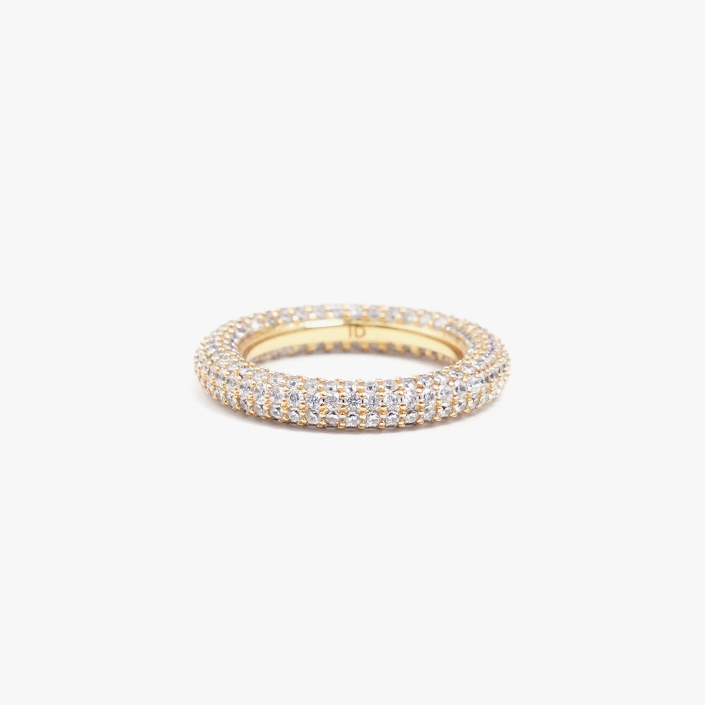 Colorful ring white gold