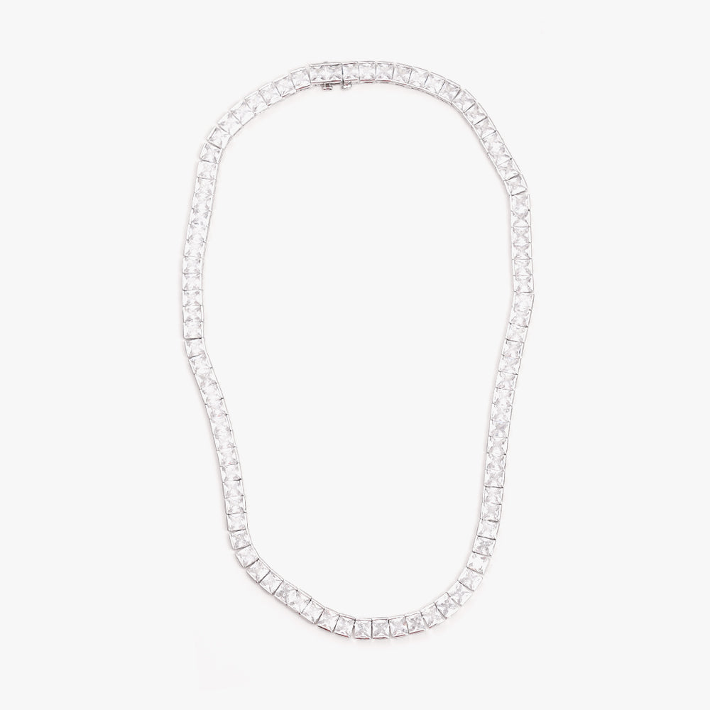 Thick white sale gold necklace