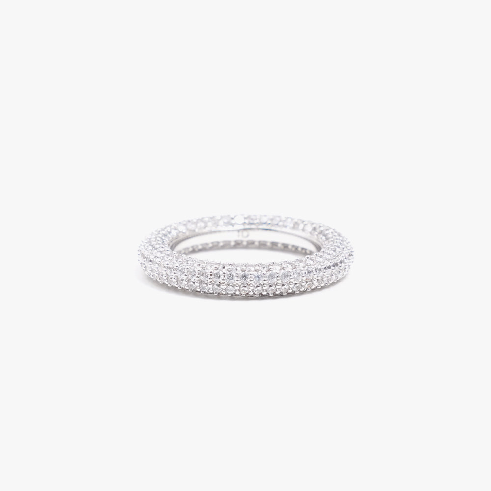 Colorful ring white silver