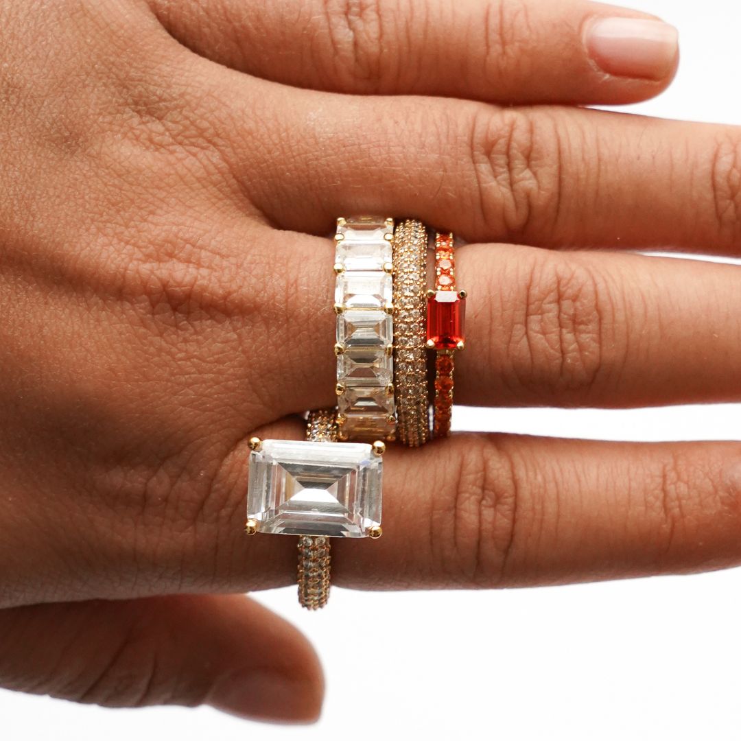 Chunky ring white gold