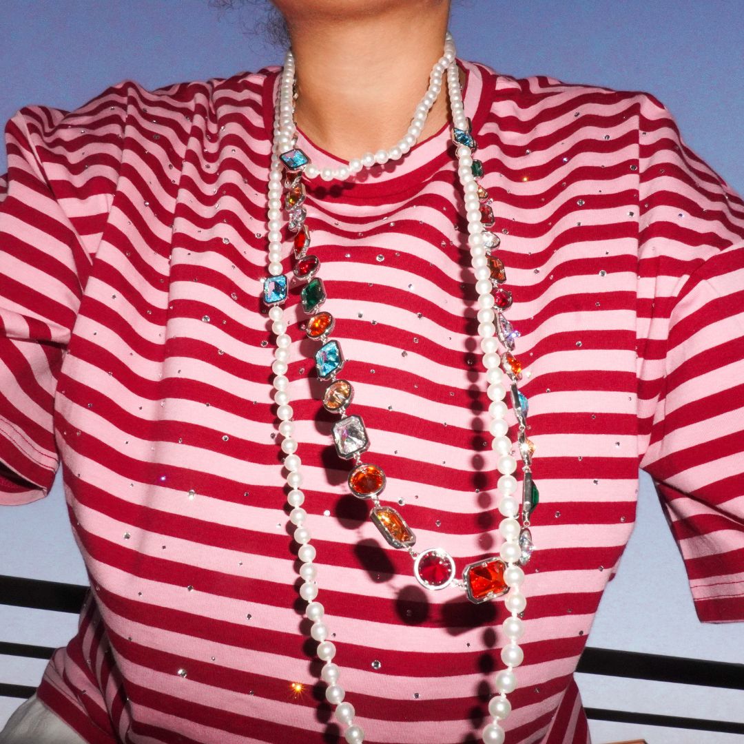 Mega necklace multi silver