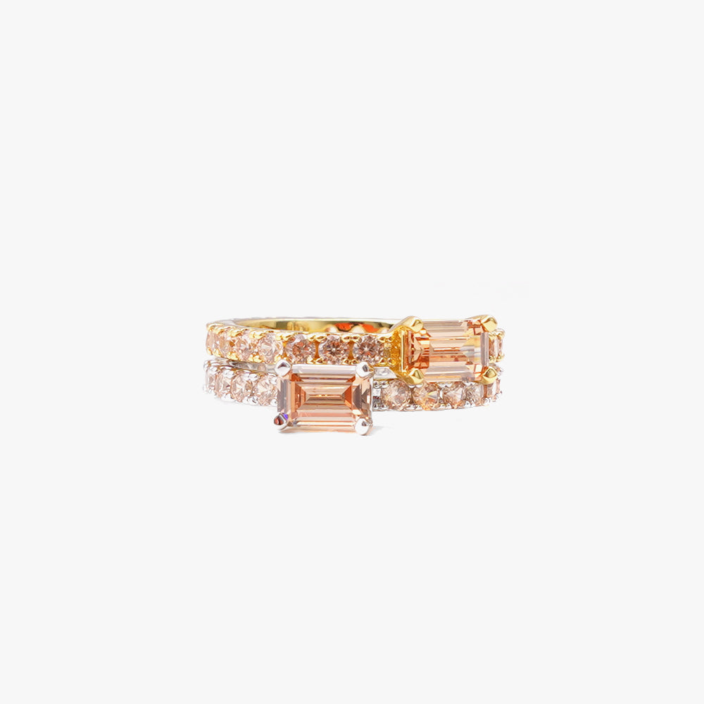 Ultra slim ring beige silver
