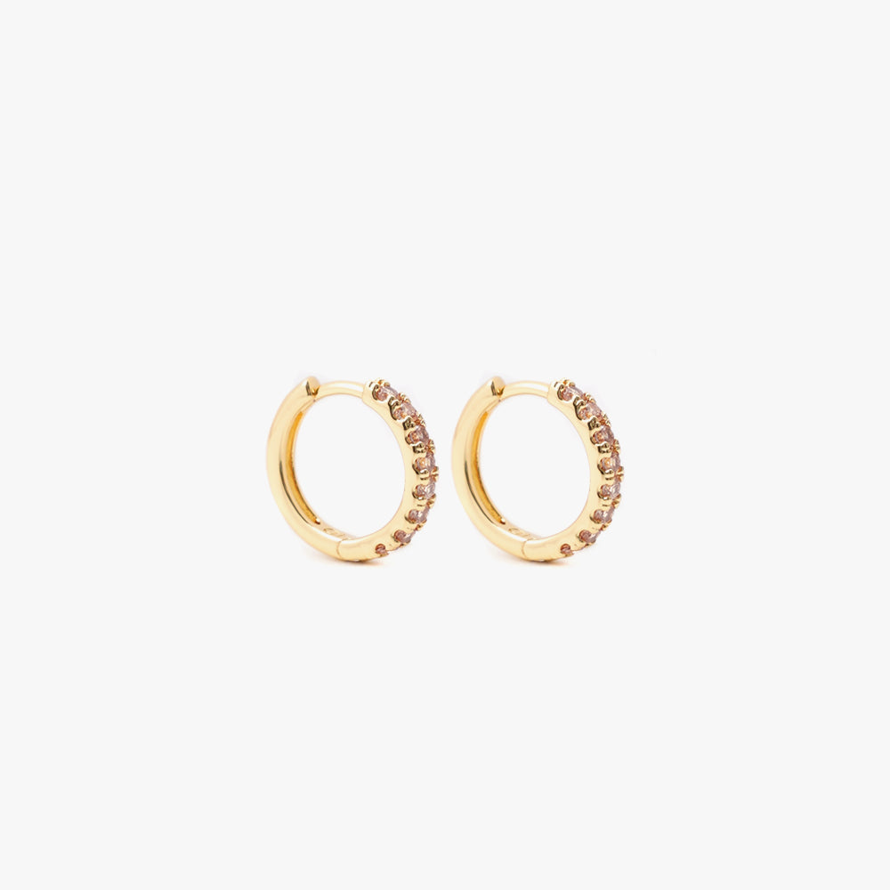 Mini hoop beige gold