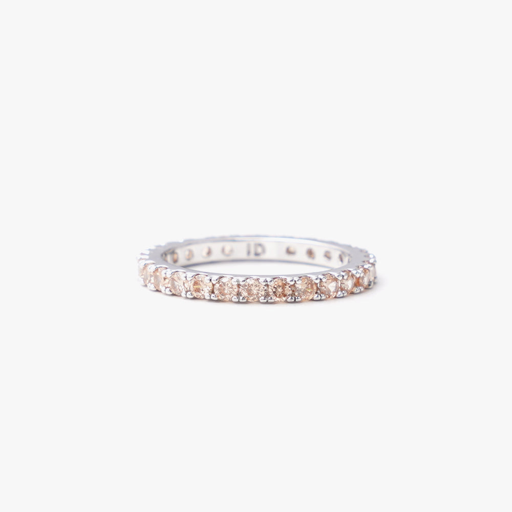 Slim ring beige silver