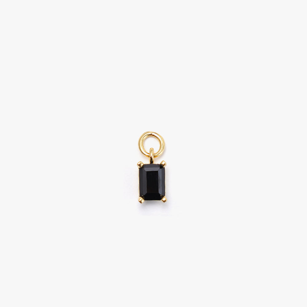 One stone pendant black gold