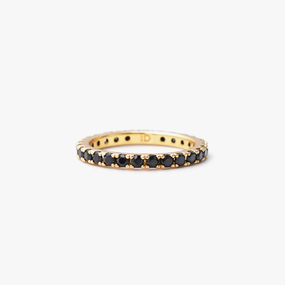 Colorful ring slim black gold