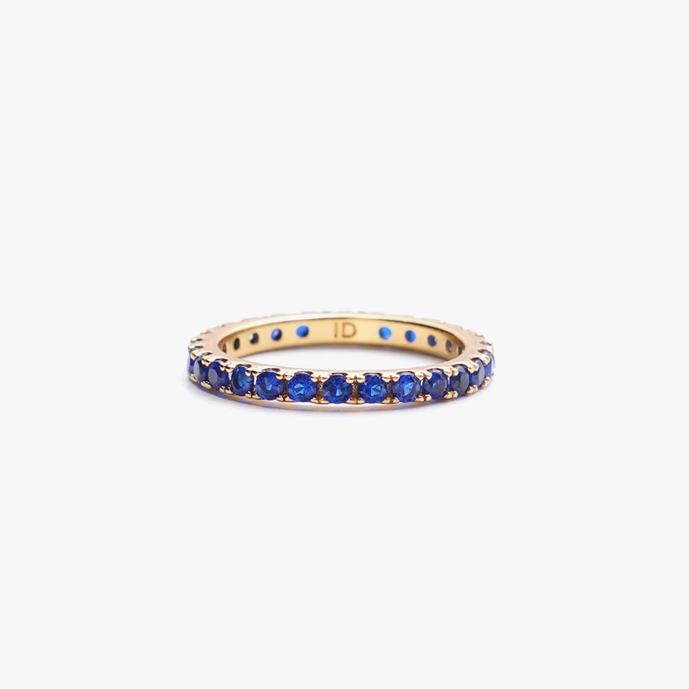 Colorful ring slim blue gold