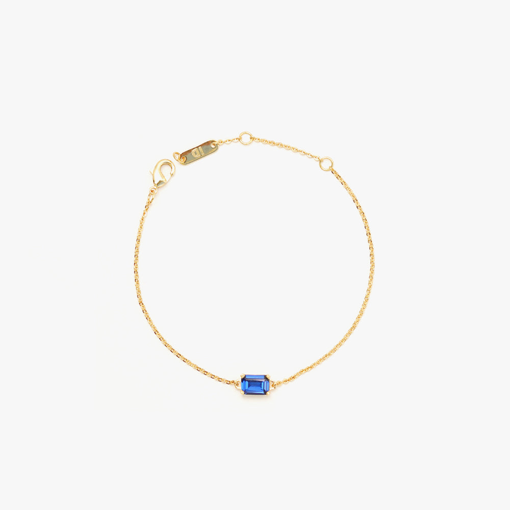 One stone bracelet blue gold