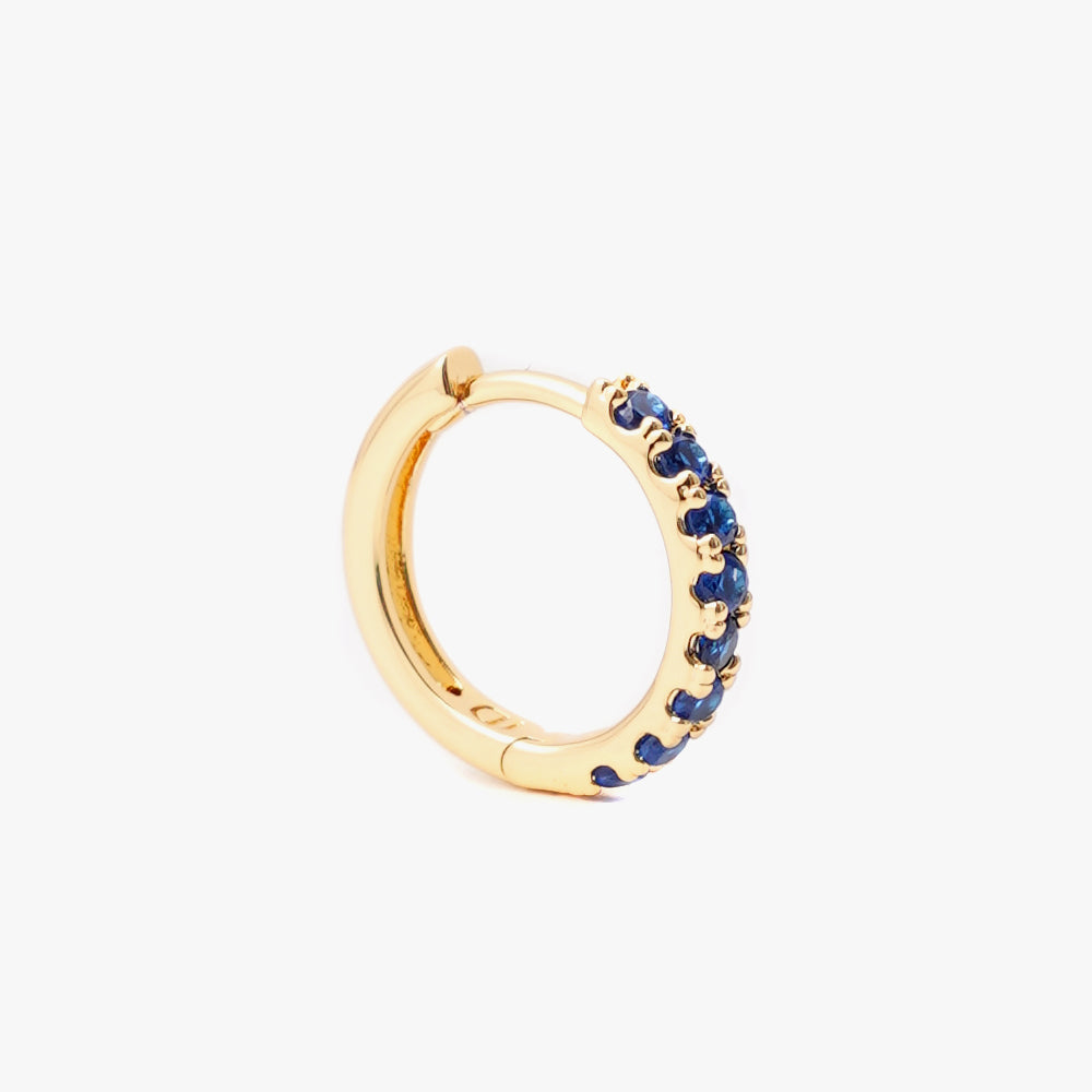 Mini hoop blue gold