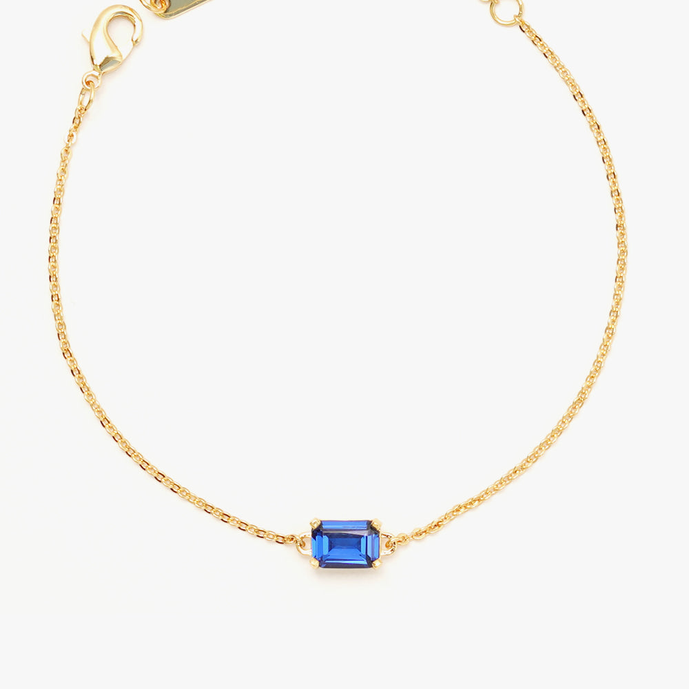 One stone bracelet blue gold