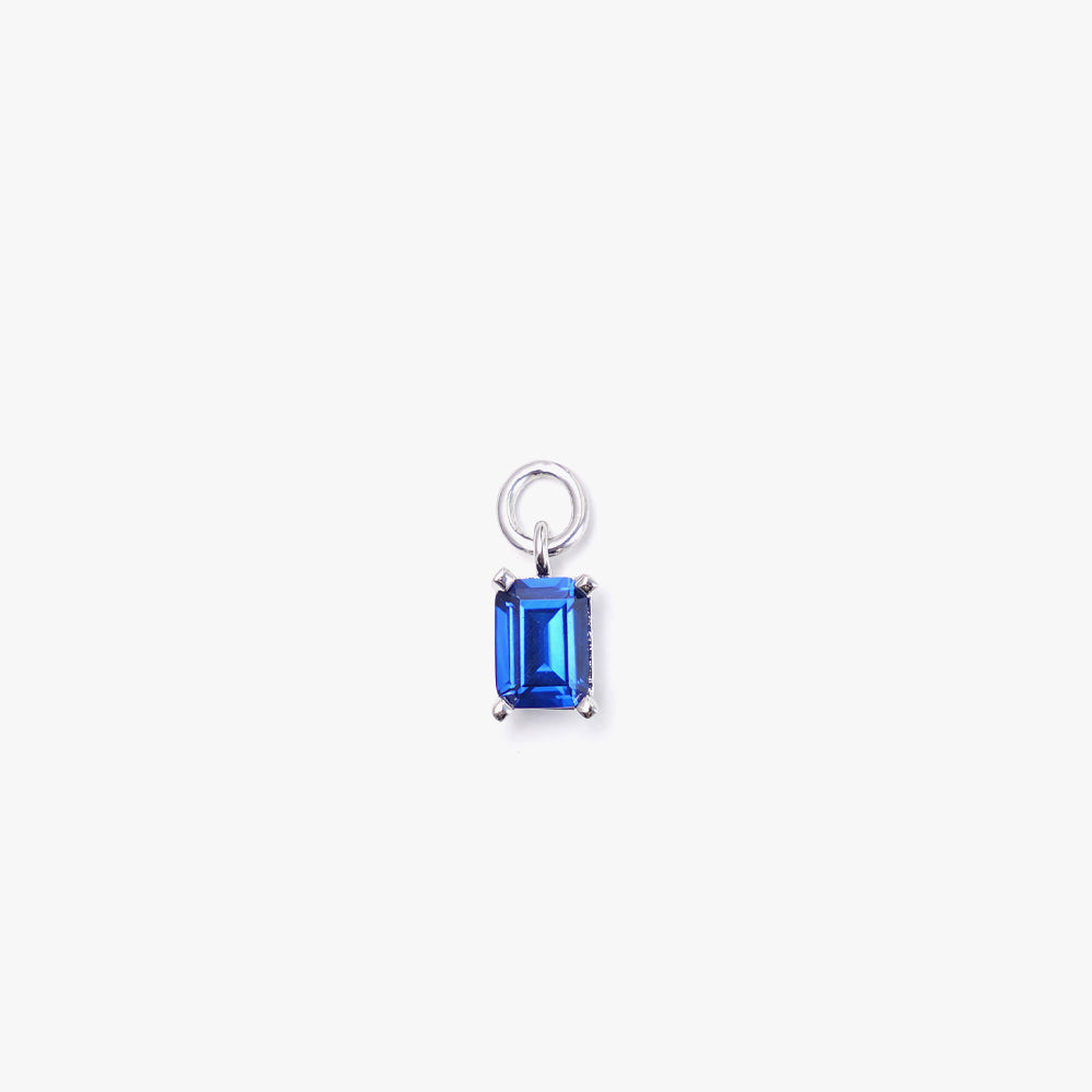 One stone pendant blue silver