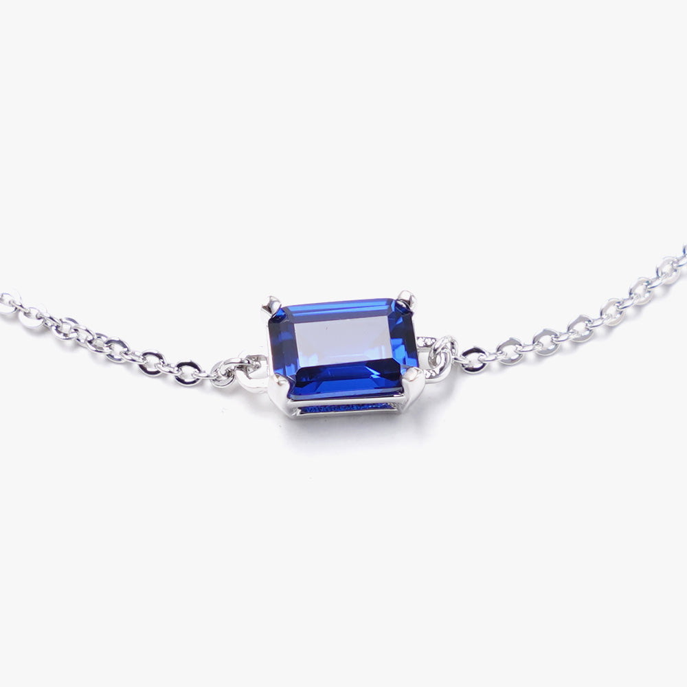 One stone bracelet blue silver