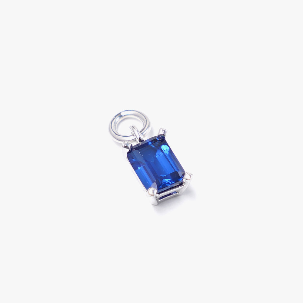 One stone pendant blue silver