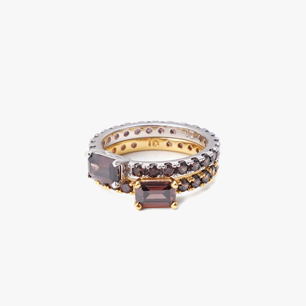 Ultra slim ring brown gold
