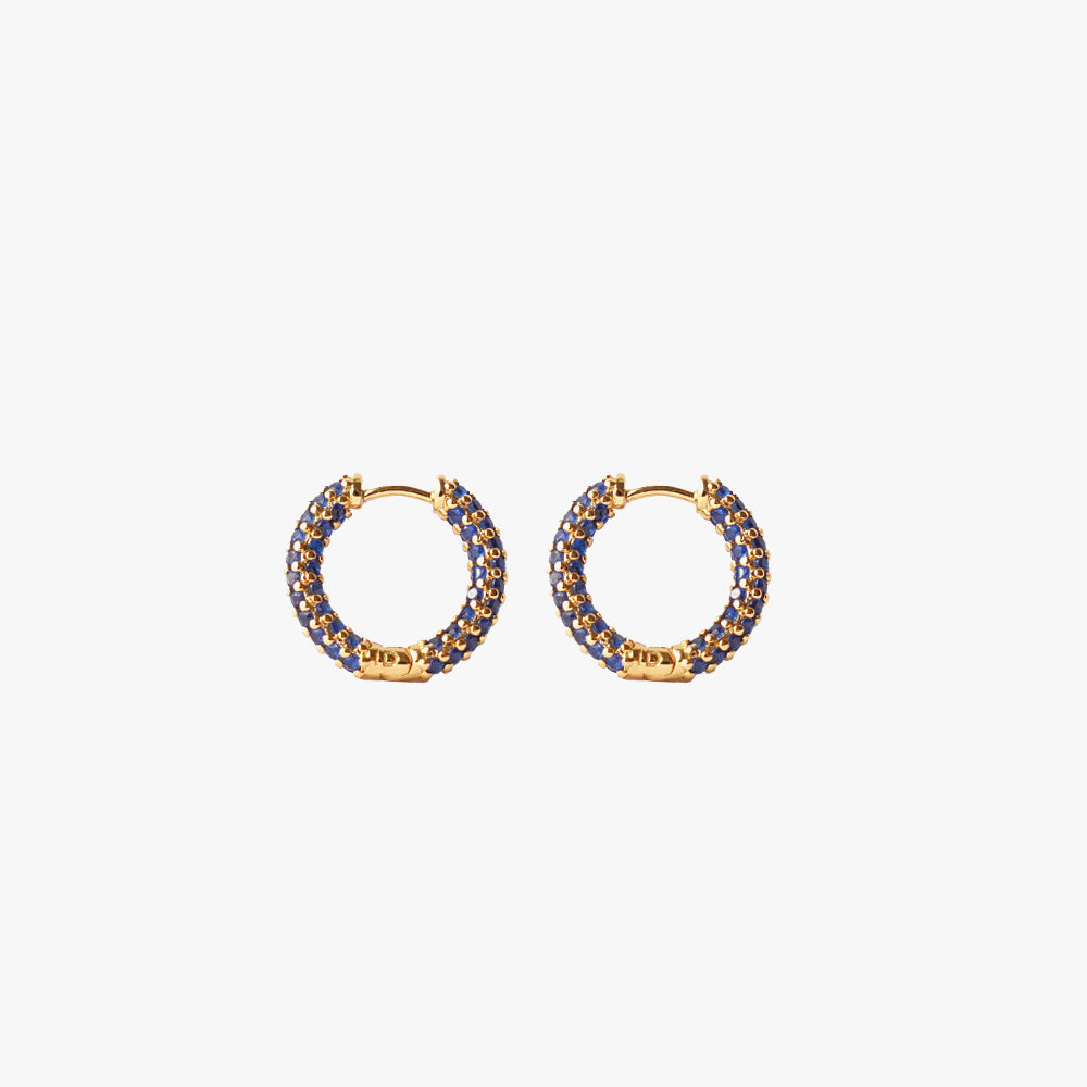 Colorful mini hoop blue gold