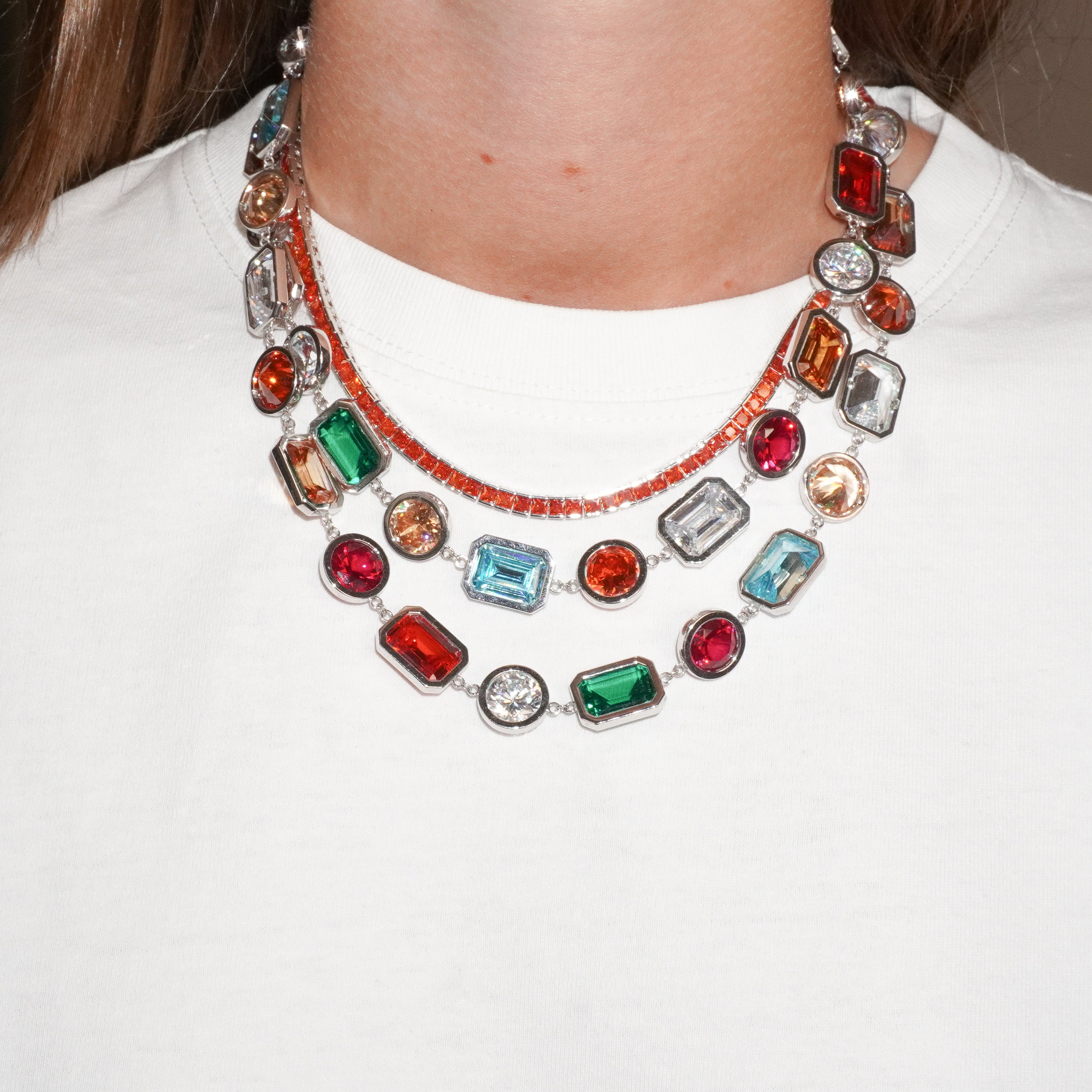 Mega necklace multi silver