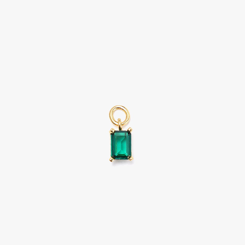 One stone pendant green gold