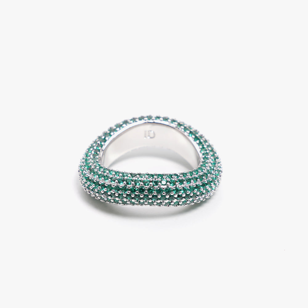 Beyond ring green silver