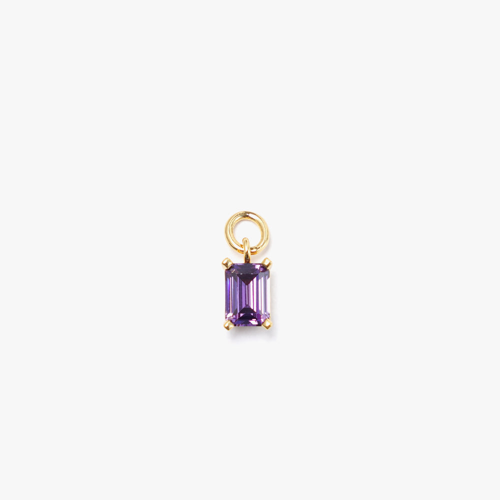One stone pendant lilac gold