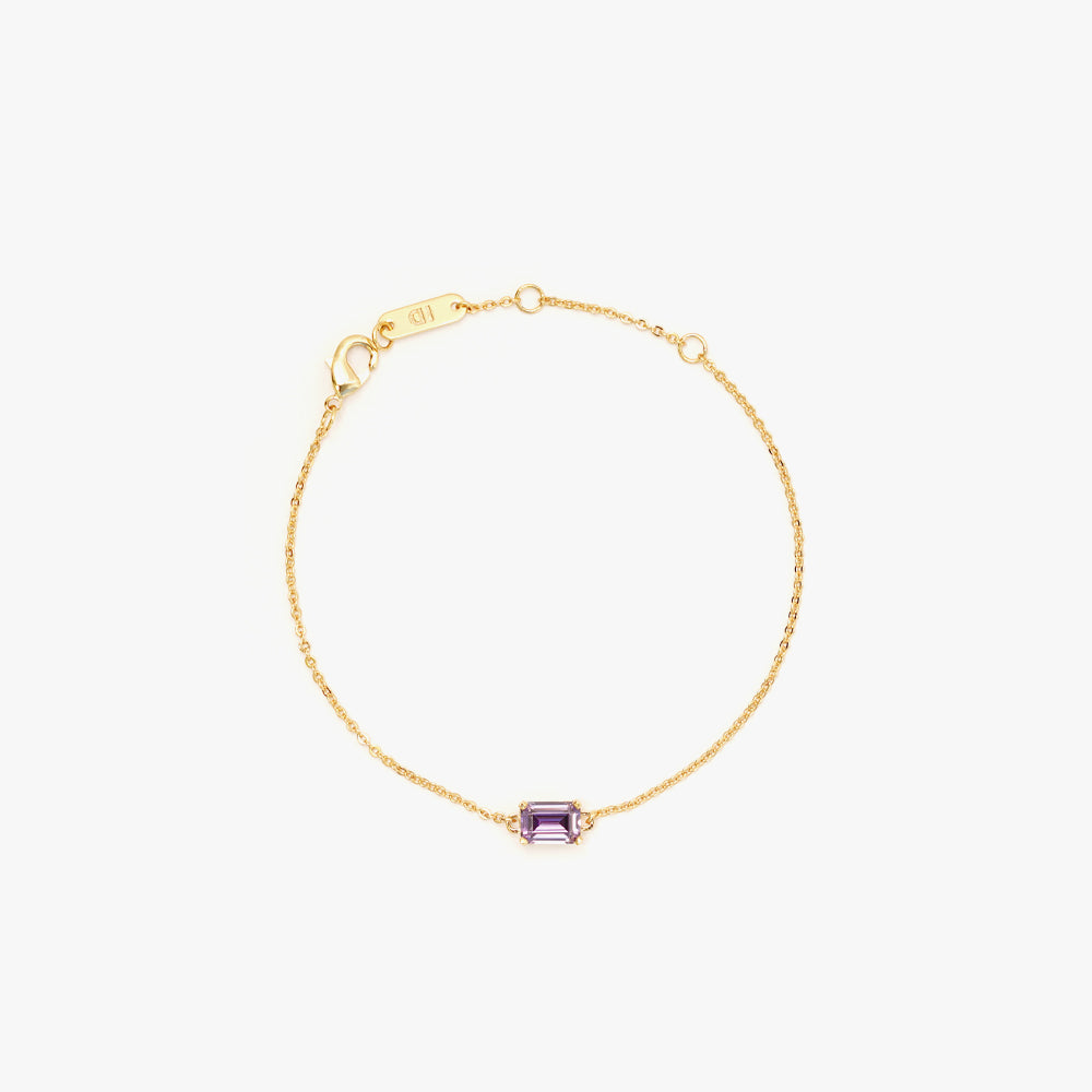 One stone bracelet lilac gold