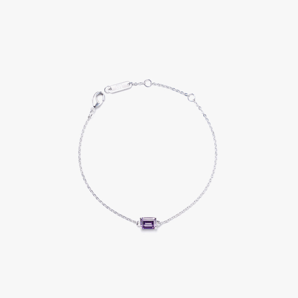 One stone bracelet lilac silver