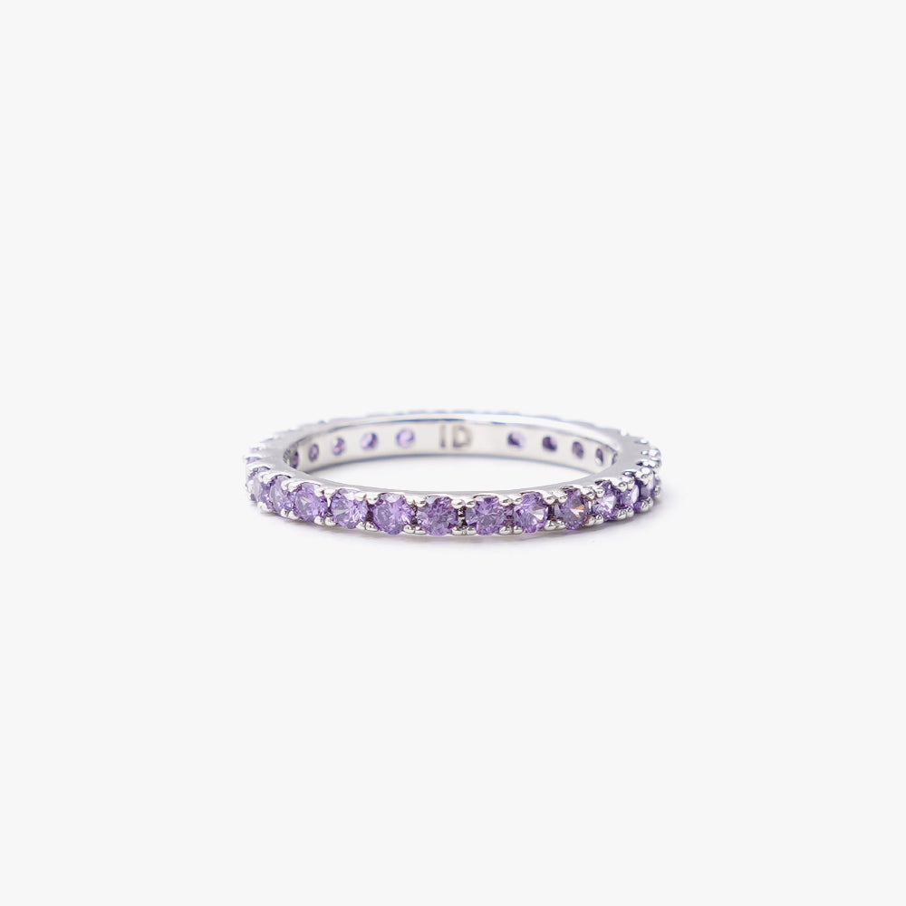 Slim ring lilac silver