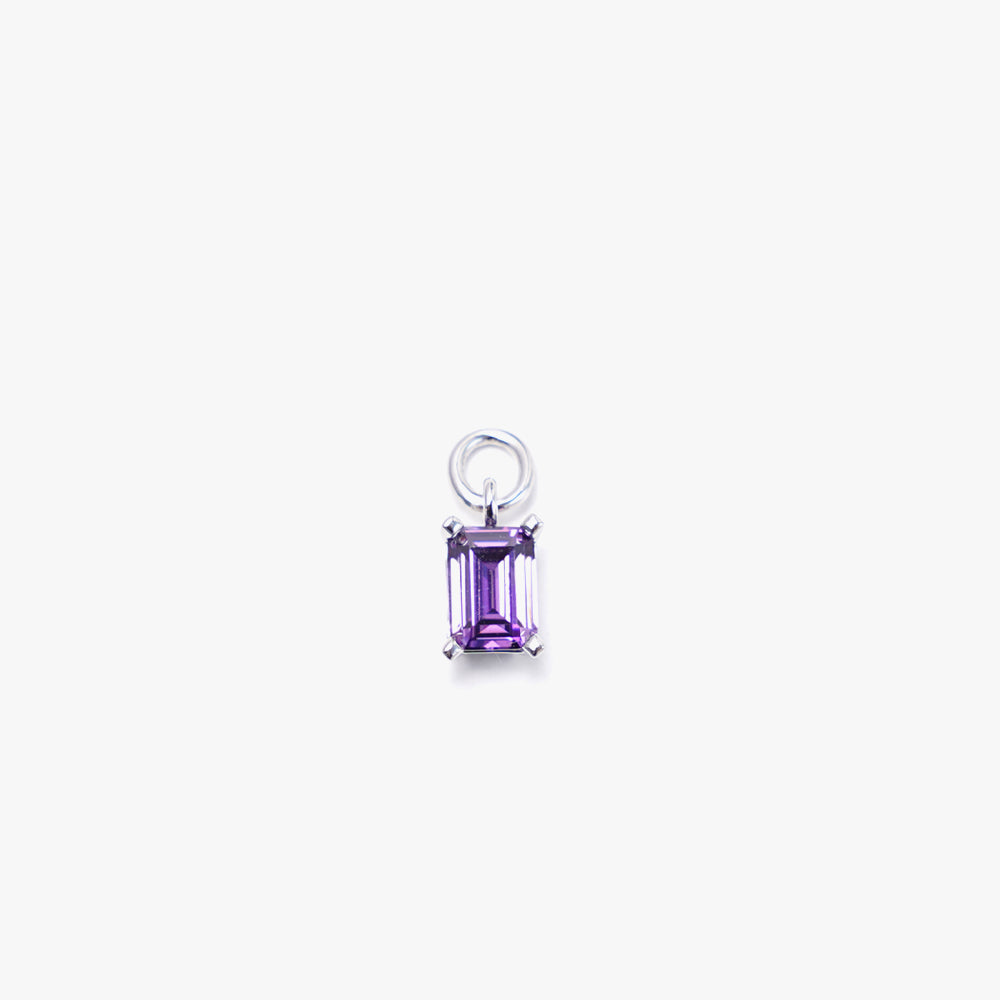 One stone pendant lilac silver