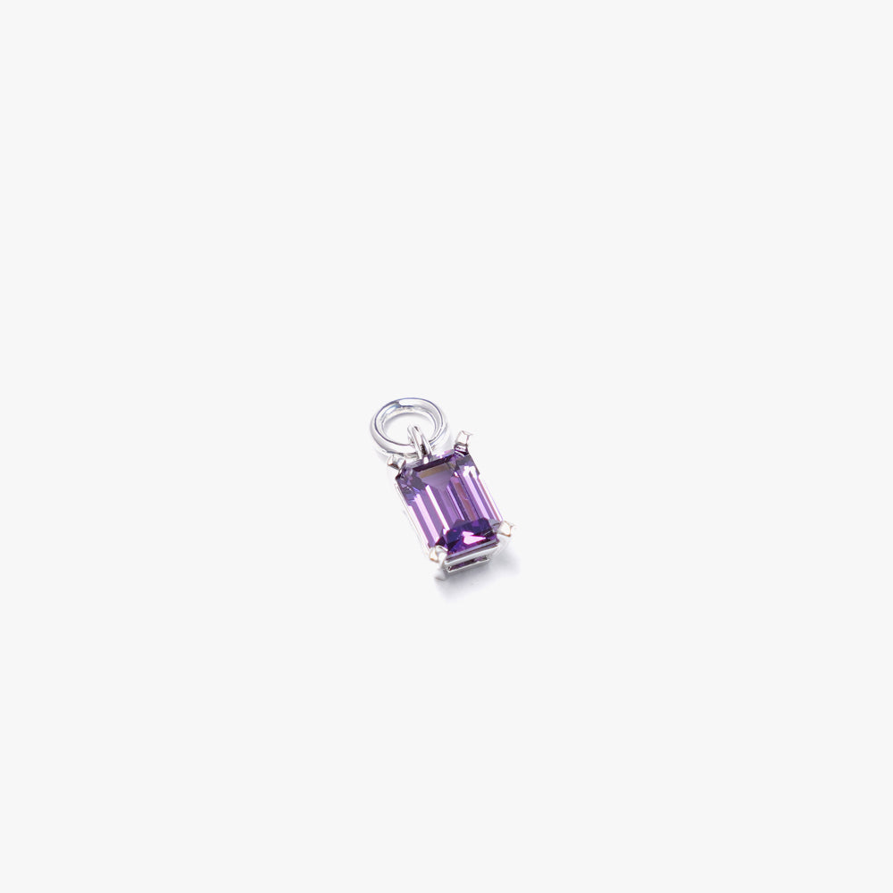 One stone pendant lilac silver