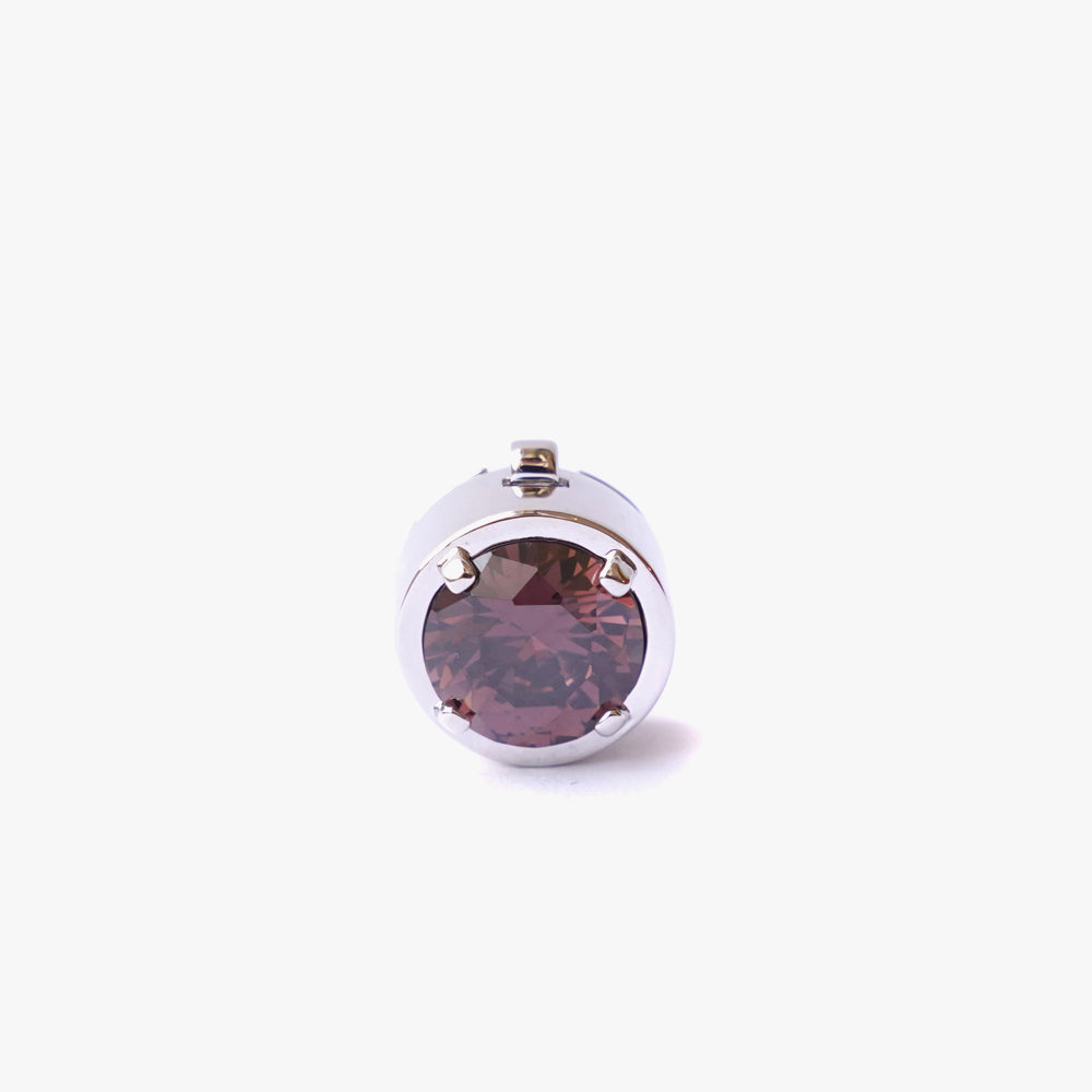 Mega circle button cover brown silver