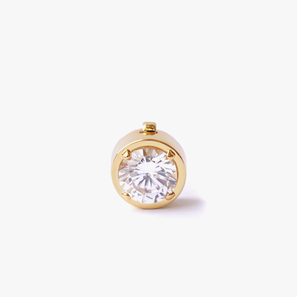 Mega circle button cover white gold